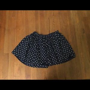 Gap Navy blue polkadot skirt